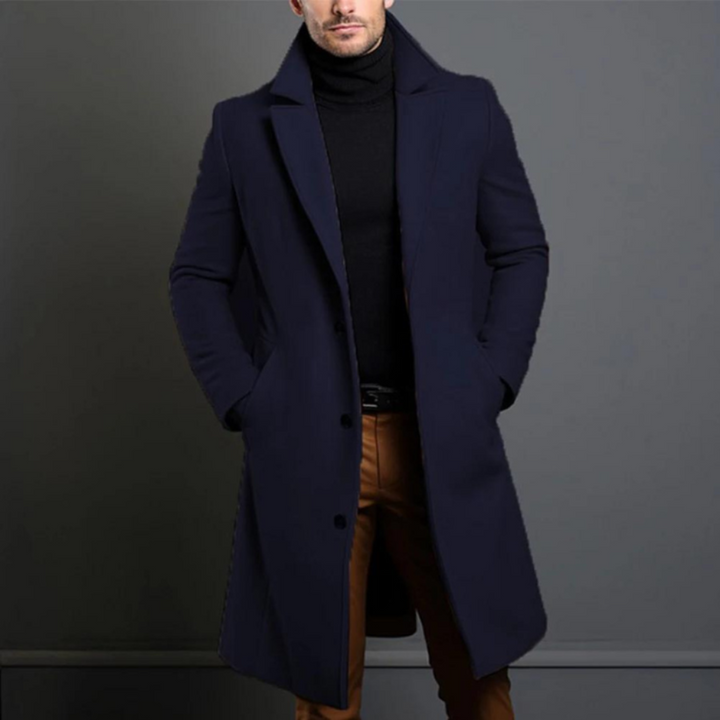 Comfortabele heren wollen jas, perfect als warme bovenkleding. Deze elegante wolmix jas is geschikt voor elke gelegenheid.