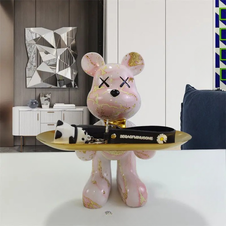 Stijlvol Bruno tafelbeer opbergbeeld, ideaal als unieke woonaccessoire en praktische decoratie.
