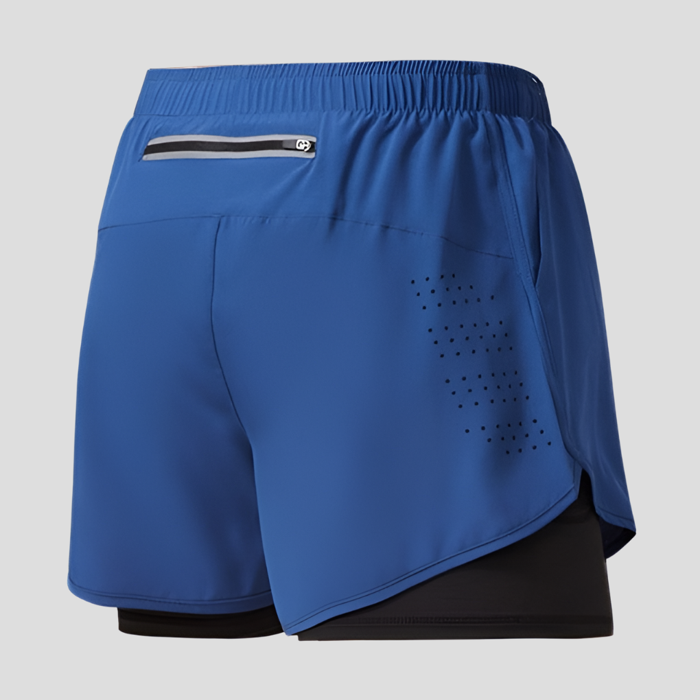 Comfortabele heren fitnessshorts, sneldrogend en ademend, perfect voor elke intensieve training.