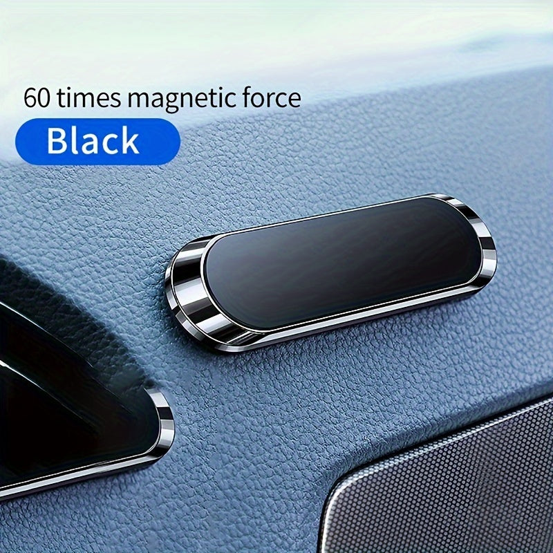 Smartphone in magnetische houder; veilig navigeren met deze slimme auto accessoire.