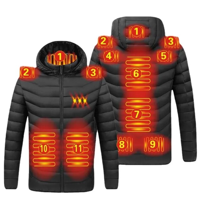 Lichtgewicht elektrische jas heren, perfecte warmtekleding voor dagelijks gebruik.
