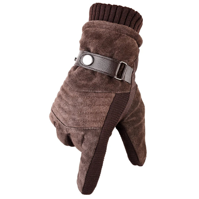 Duurzame heren winterhandschoenen van polyester, warm en touchscreen geschikt. Comfortabel voor dagelijks gebruik.
