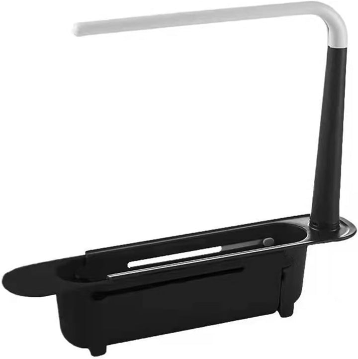 Hygiënisch plastic keukenrek, speciaal ontworpen voor spoelbakken. Voorkomt rommel en houdt je keukenaccessoires opgeruimd.