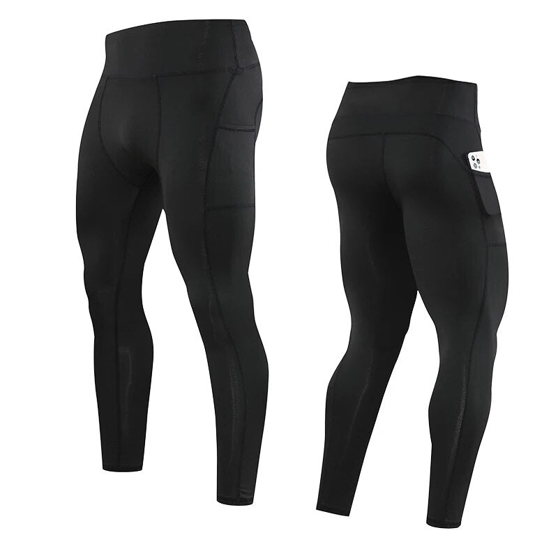 Veelzijdige heren fitness legging, geschikt voor diverse sportactiviteiten en seizoenen.