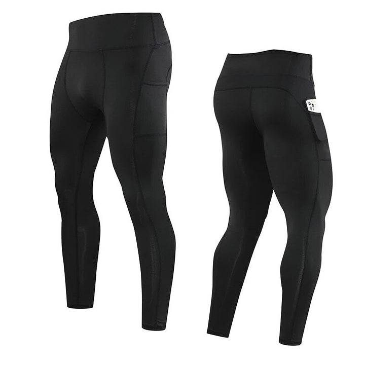 Veelzijdige heren fitness legging, geschikt voor diverse sportactiviteiten en seizoenen.