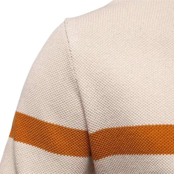 Stijlvolle heren pullover met gestreept design en halve rits. Veelzijdige herenmode voor elk seizoen.