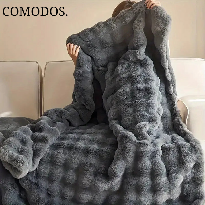 Gezellige CloudCozy deken voor de woninginrichting; pluizig en comfortabel voor alle seizoenen.