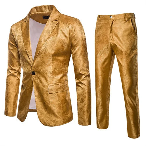 Modern slim fit herenpak, tweedelig en elegant, van Hoymans, voor een chique look op speciale gelegenheden.