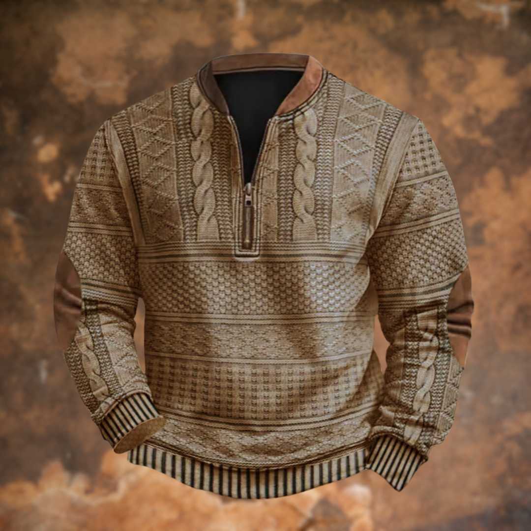 Stijlvolle heren half zip trui, comfortabel en veelzijdig voor de moderne man.