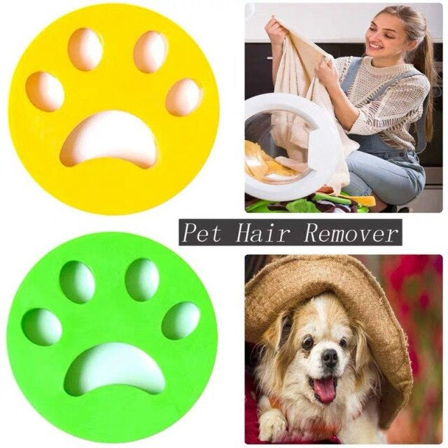 Compacte herbruikbare pads voor het effectief reinigen van wasgoed van dierenharen in wasmachine/droger.