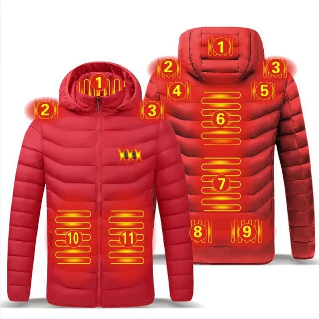 Heren buitenkleding: verwarmingsjas met slimme thermostaat voor ongeëvenaarde warmte.