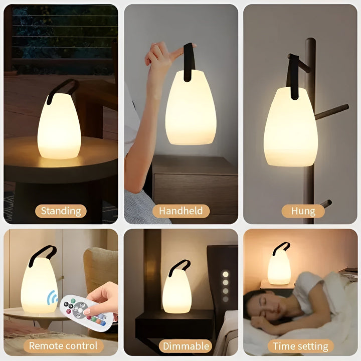Energiezuinige LED tafellamp, draadloos en waterdicht, voor sfeervolle momenten, binnen én buiten.