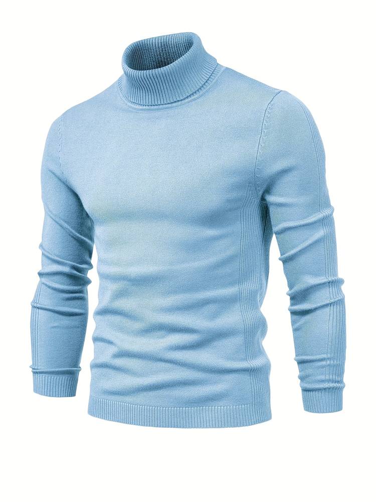 Heren wintermode: comfortabele en warme premium coltrui. Stijlvolle trui uit de nieuwe collectie.