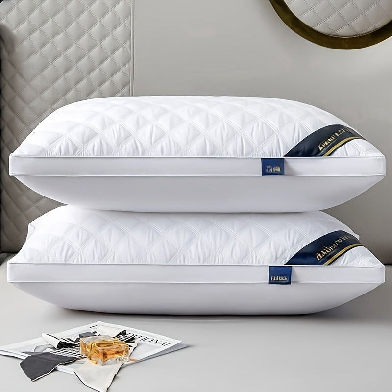 Geniet van hotelkwaliteit slaap met deze set van 2 hypoallergene 3D kussens. Perfecte nekondersteuning. Wasbaar.