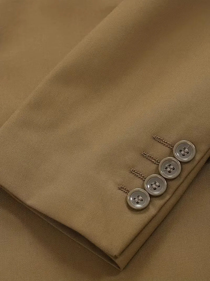 Formeel herenmode colbert, slim fit, met mandarijnkraag voor een chique verschijning.