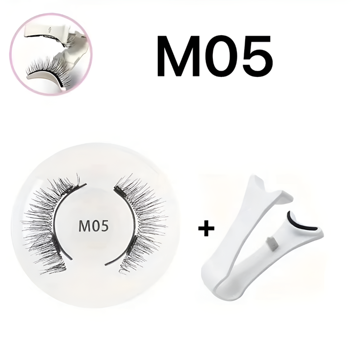 Creëer betoverende ogen met deze herbruikbare magnetische wimperset en bijpassende pincet applicator.