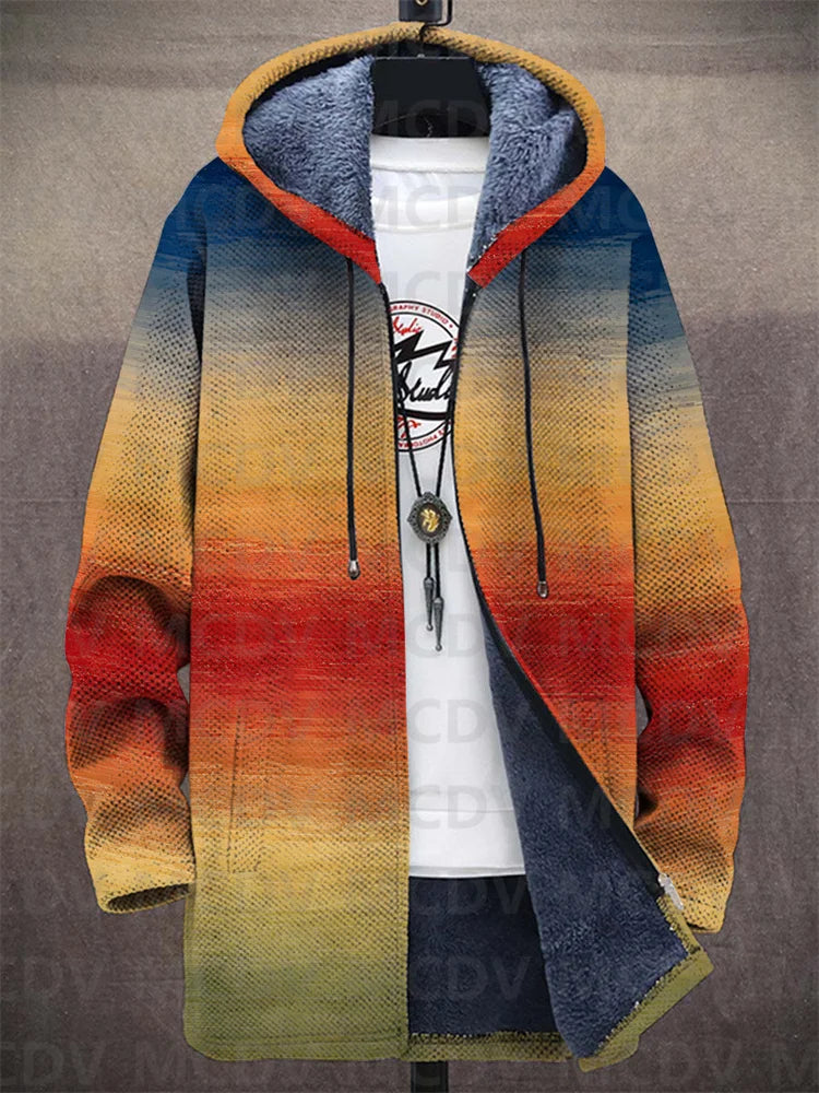 Warm heren vest met unieke stoere print. Casual bovenkleding voor de winter.