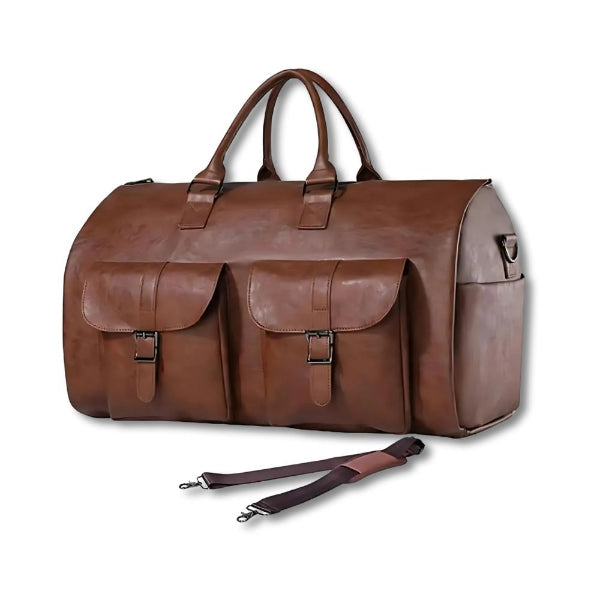 Vintage Simona reistas van duurzaam PU leer, perfect voor reizen en weekends. Stijlvolle unisex weekendtas.
