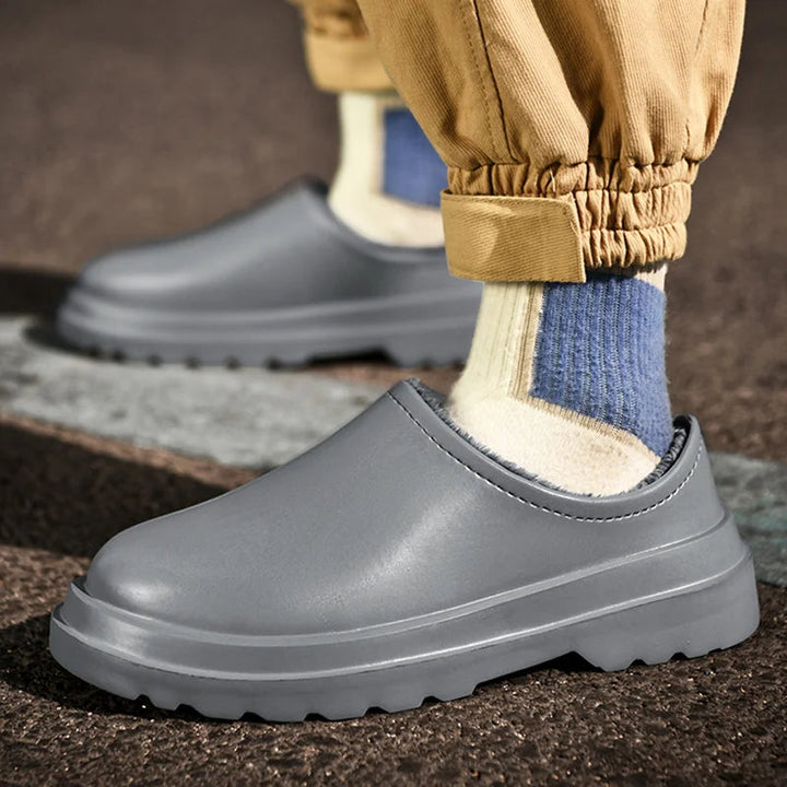Warme waterdichte sloffen voor heren, veelzijdig voor binnen & buiten, ideaal voor winter.