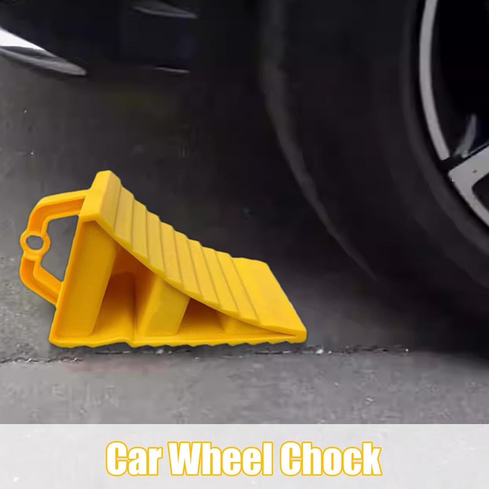 Robuuste antislip wielklemmen van Griptura voor maximale veiligheid bij het parkeren van voertuigen.