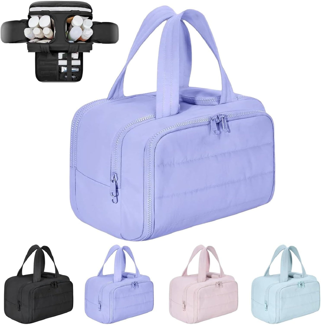 Stijlvolle 4-in-1 Selvane reismakeuptas voor dames, waterdicht en draagbaar, perfect voor cosmetica.