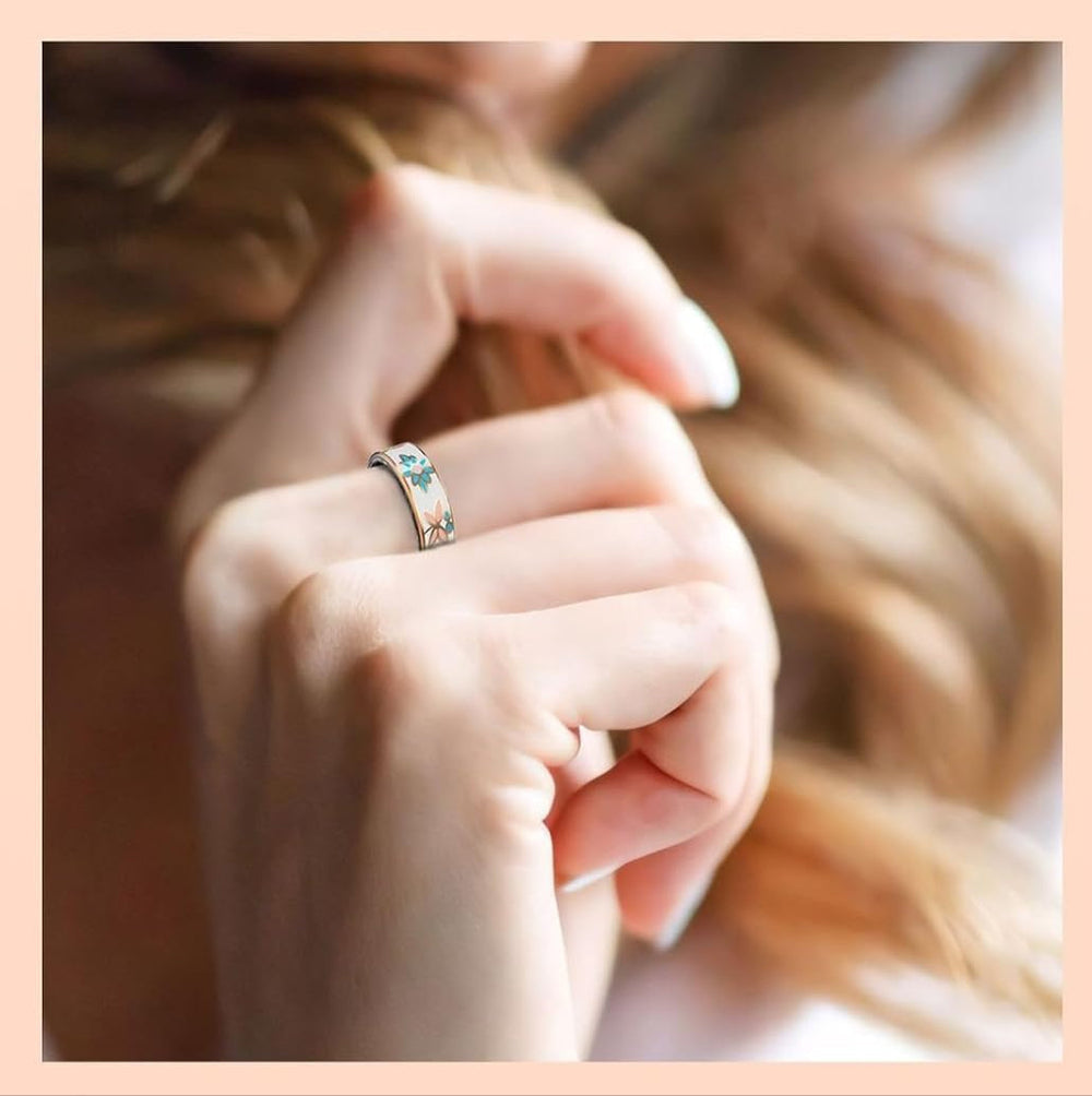 Stijlvolle roestvrijstalen slimme ring met gezondheidstracking voor dames & heren.