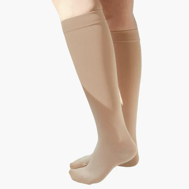 LuxCompress compressiekousen, unisex, perfect voor reizen; voorkomt zwelling en bevordert bloedsomloop.