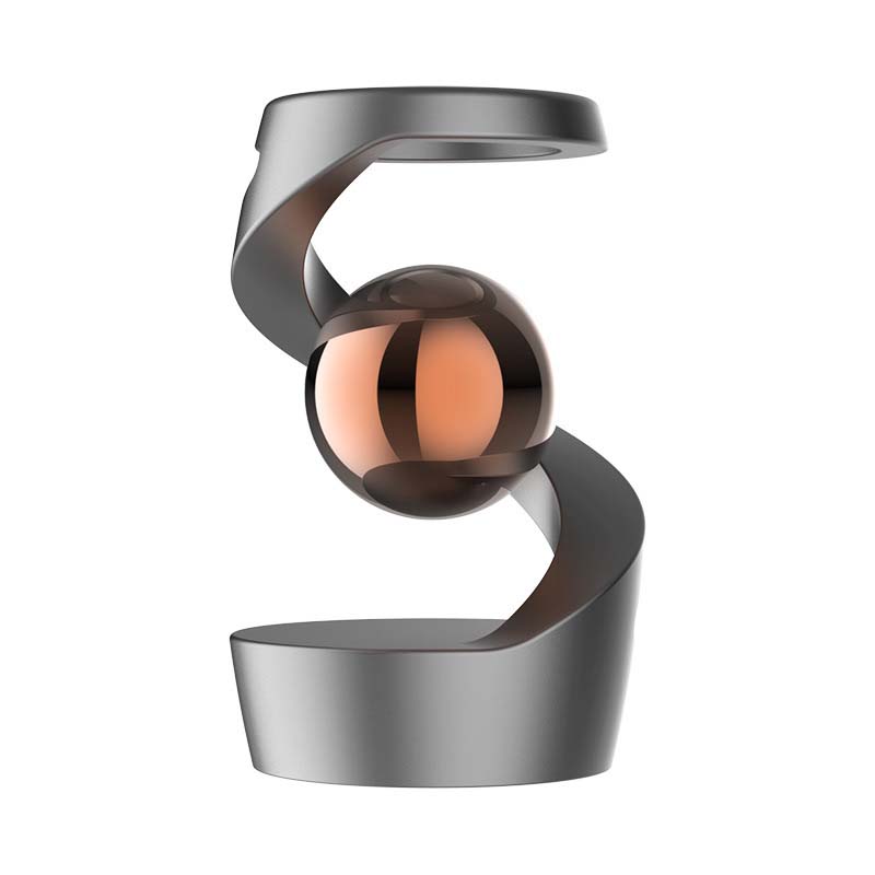 Draaiende gyroscoop als moderne kunst en stressverlichter op je werkplek.