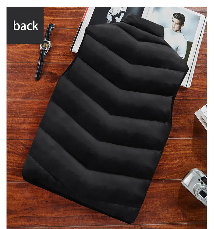 Moderne heren bodywarmer, essentieel item voor herenmode. Warm en stijlvol vest.