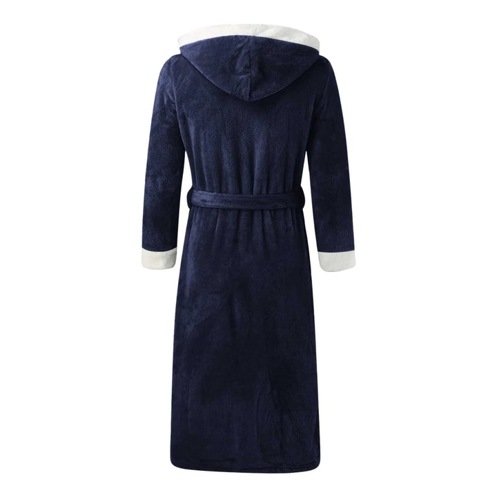 Heren badjas met capuchon, dikke stof voor warmte en comfort, ideaal voor thuisgebruik.