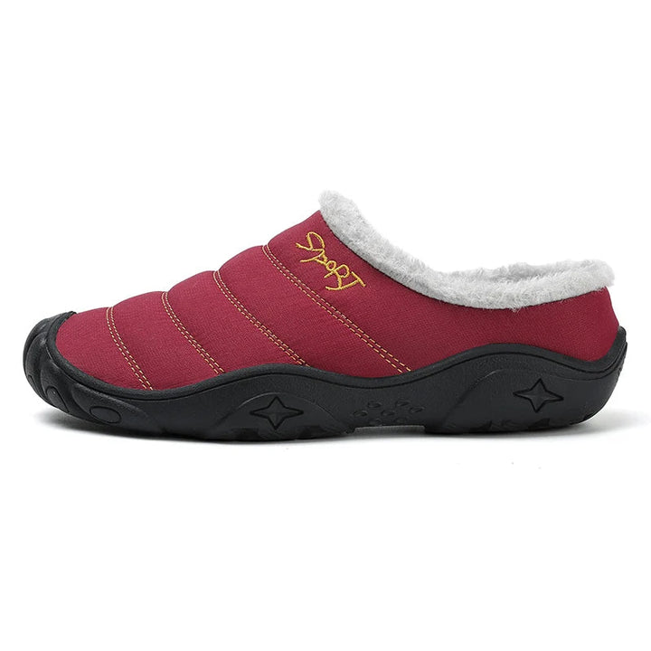 Blauwe heren instappers, stijlvolle warme pantoffels. Antislipzool voor veiligheid binnen.