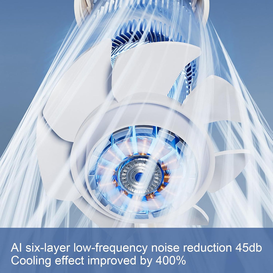 Hittegolf redding: draagbare ventilator met USB-C, opvouwbaar en LED voor 100 snelheden.