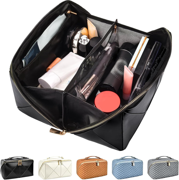 Dames make-up opbergtas, waterdicht en met slimme compartimenten voor al je beauty items.