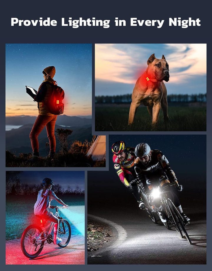Detailopname van de slanke USB oplaadbare LED voorlamp, perfect voor nachtfietsen en zichtbaarheid.