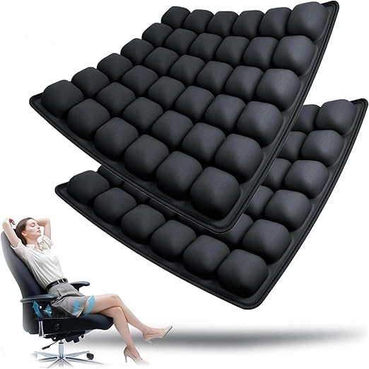 Opblaasbaar AirComfort zitkussen, perfect voor lange autoritten, vliegtuigreizen of comfort op kantoor.
