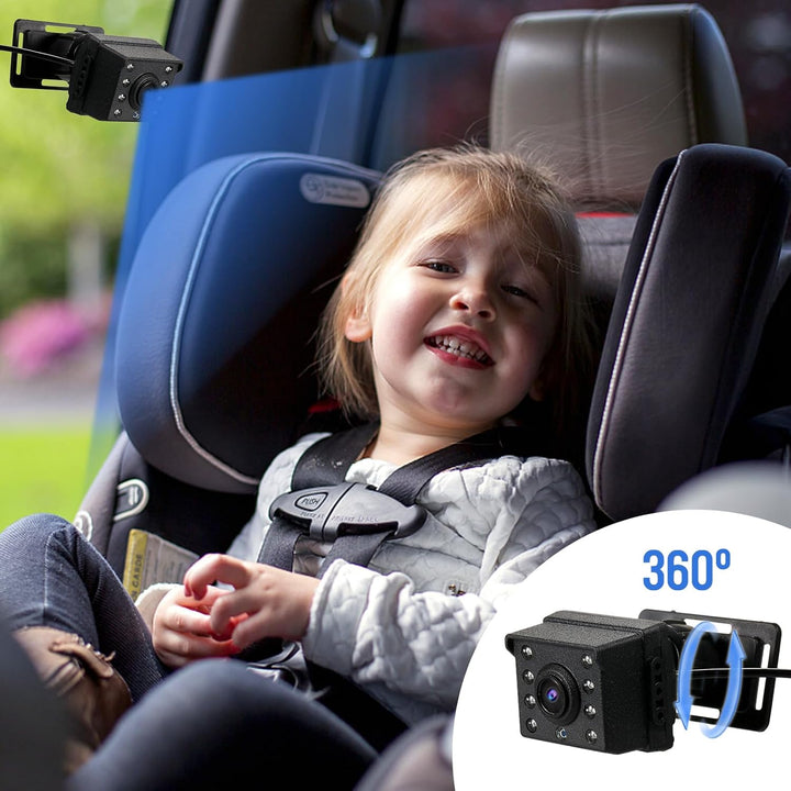 Eenvoudig te installeren baby achterbank monitor. HD camera & 4,3'' display voor veilige autoritten met je kind.