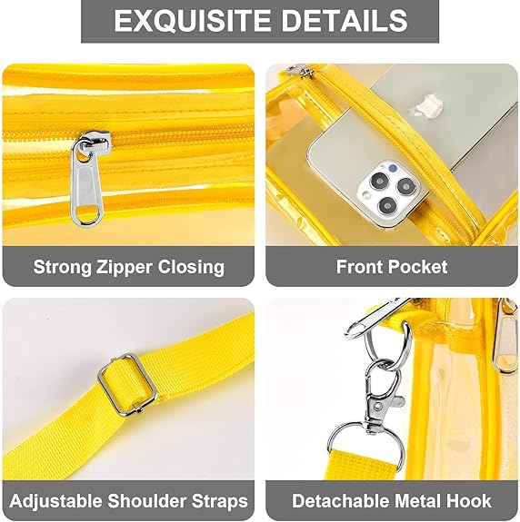 Compacte CrystalCross transparante PVC tas voor dames, veelzijdig en praktisch.