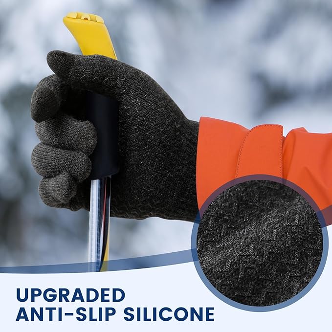 Warme touchscreen winterhandschoenen voor wandelen, unisex ontwerp, comfortabel en functioneel in de kou.