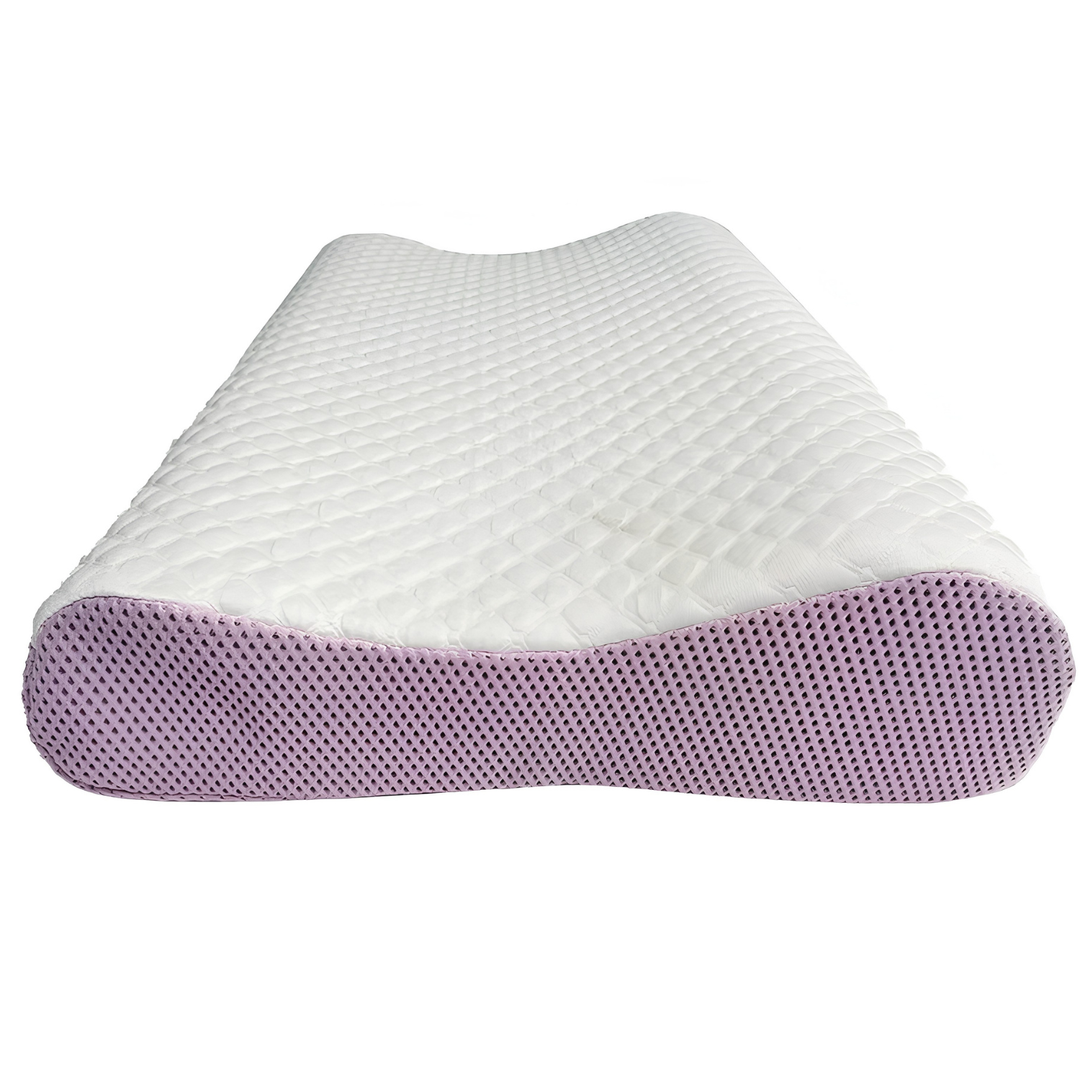 Ademend TPE nekkussen voor ergonomische nekondersteuning en optimaal slaapcomfort.