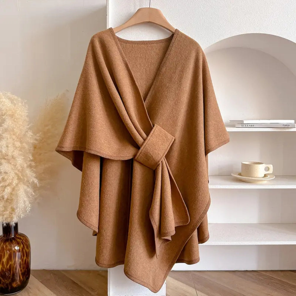 Warme winddichte dames omslagdoek Celeste. Comfortabele microvezel wrap/sjaal voor elegante winterstijl.