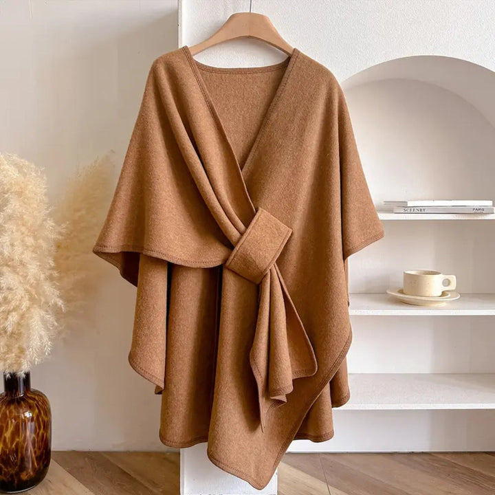 Warme winddichte dames omslagdoek Celeste. Comfortabele microvezel wrap/sjaal voor elegante winterstijl.