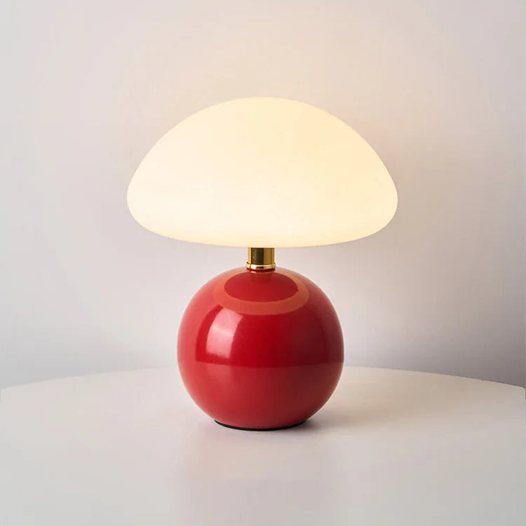 Paddenstoel tafellamp GlowMushroom; keramiek met sfeervolle LED verlichting voor uw huis.