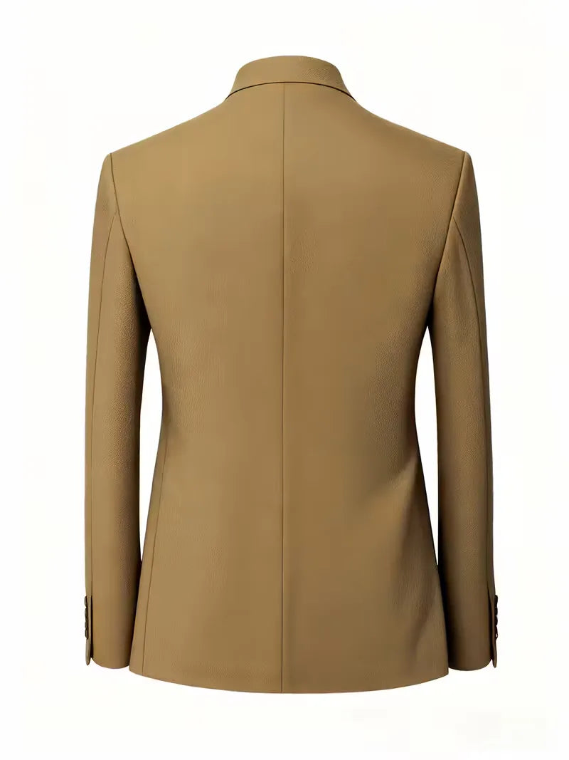 Heren blazer, slim fit, met mandarijnkraag en lange mouwen, comfortabel en stijlvol.