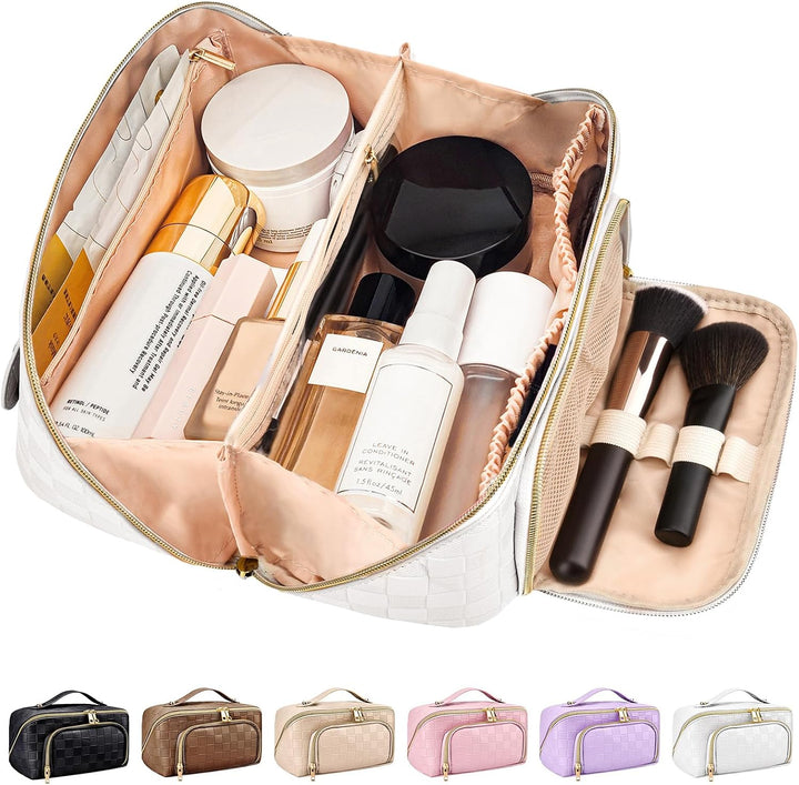 Dames make-up reistas, waterdicht, ruim en perfect voor georganiseerde cosmetica op reis.