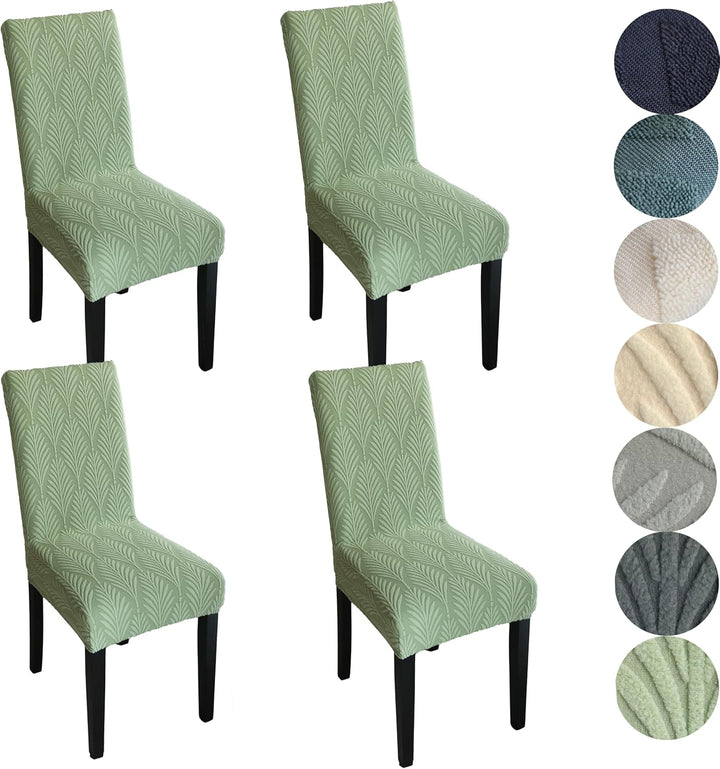 Decoratieve eetkamerstoelhoezen set, rekbaar en geschikt voor diverse stoelen.