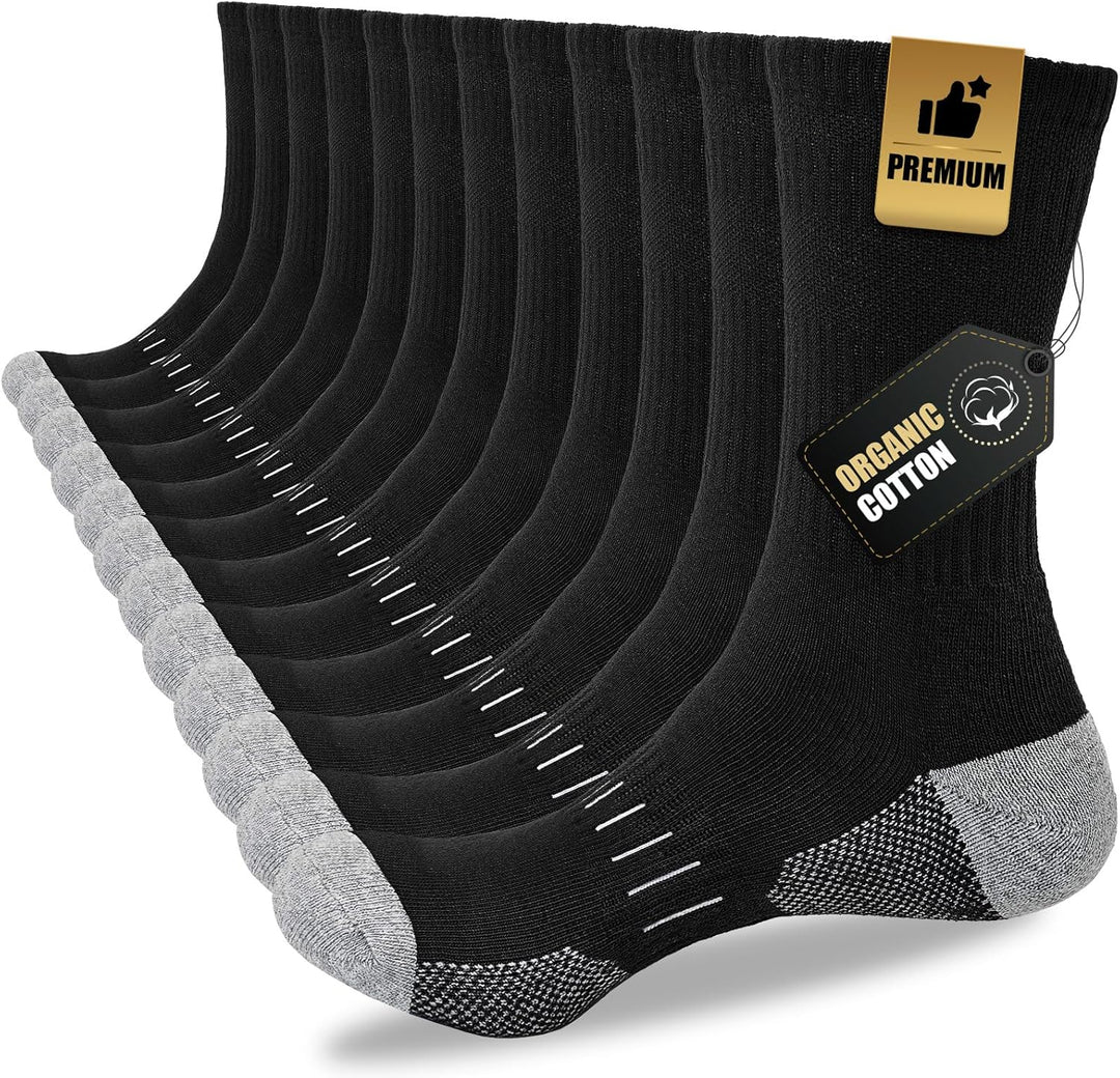 Heren Daniel crew sportsokken (6 paar): comfortabel, vochtregulerend katoen voor optimale prestaties en dagelijks gebruik.