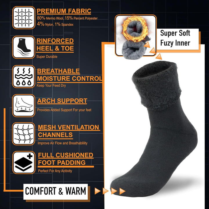 Essentiële winterkleding: HeatGrip unisex thermische bootsokken. Extra warme, comfortabele sokken voor de koudste dagen.