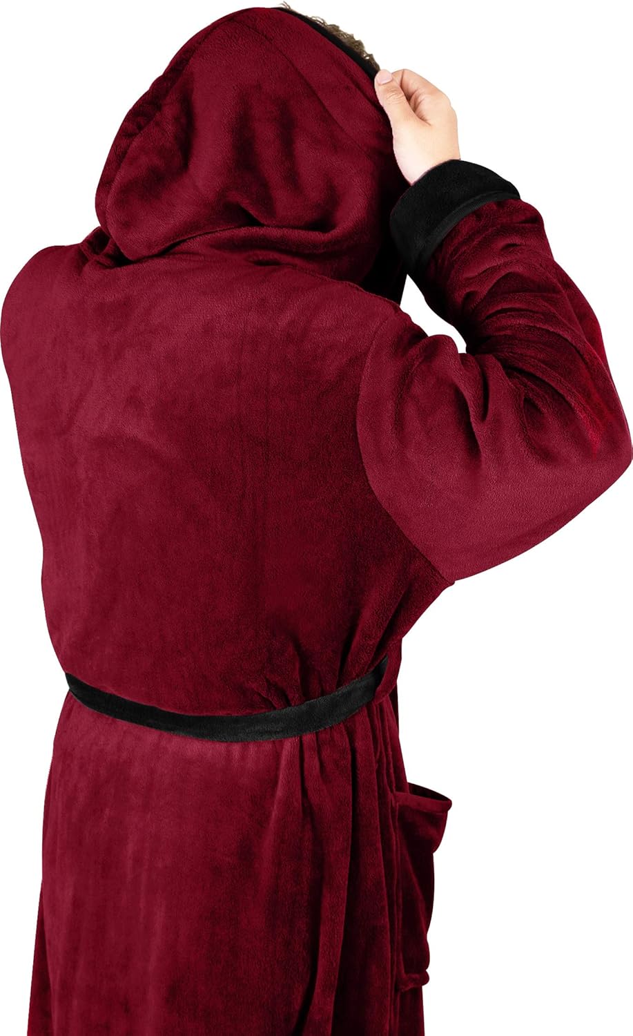 Zachte fleece badjas voor heren, model Harry, perfect als huispak of loungewear.