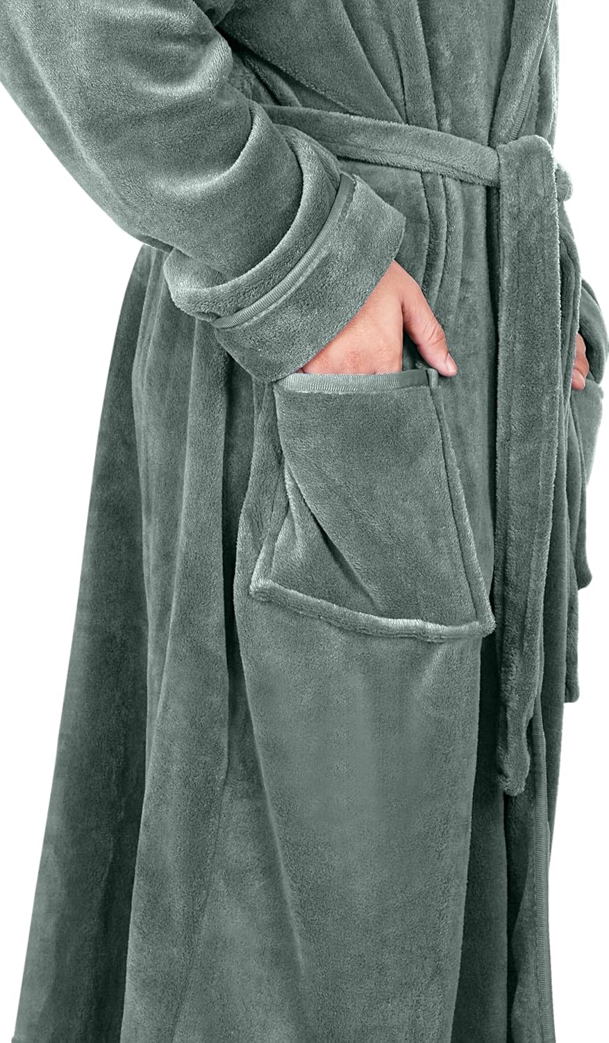 Heren badjas Harry, fleece met capuchon, comfortabel cadeau voor elke man.