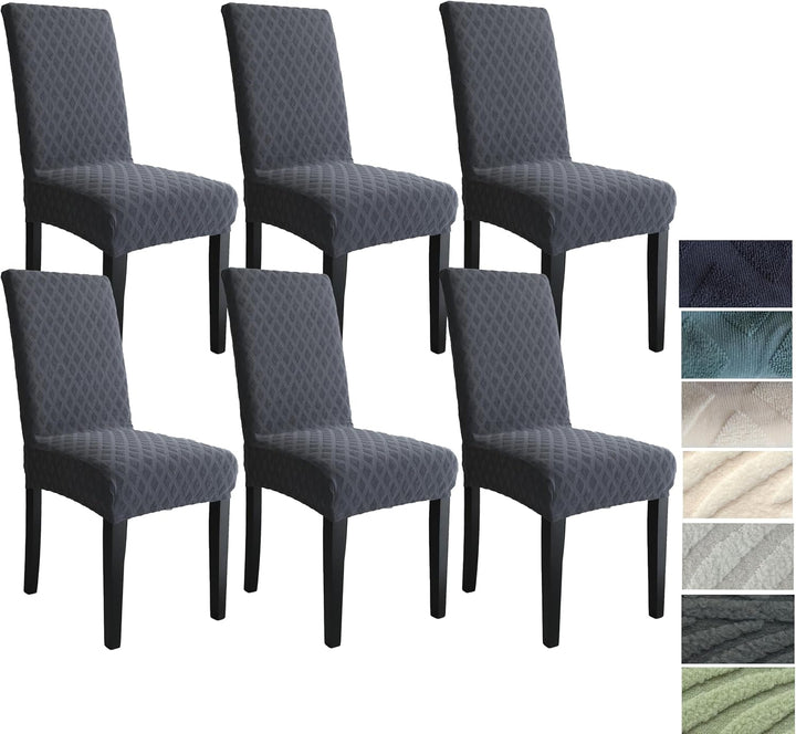 Praktische rekbare stoelbeschermer set, houdt uw eetkamerstoelen als nieuw.
